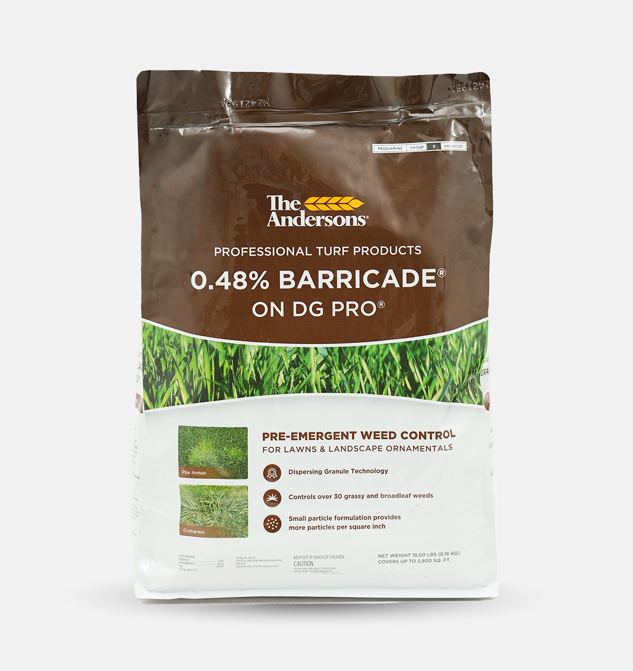 barrier ornamental landscaping herbicide The Andersons Barricade Professional-Grade Granular Pre-Emergent Weed Control 18-lbs. 5800-sq ft one_size