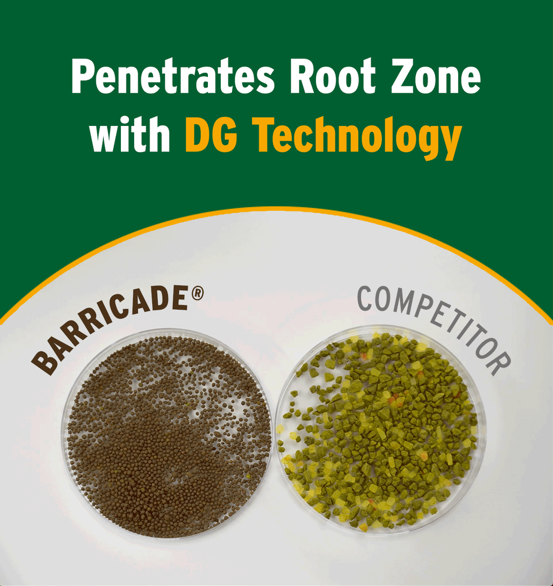 Comparison of how Barricade dissolves with DG Technology versus the competition 