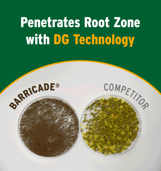 Comparison of how Barricade dissolves with DG Technology versus the competition 