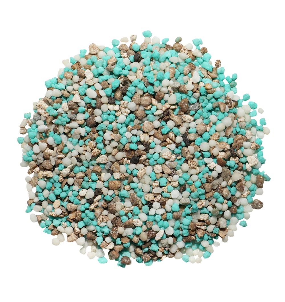 overhead view core 24-6-12 product pile 