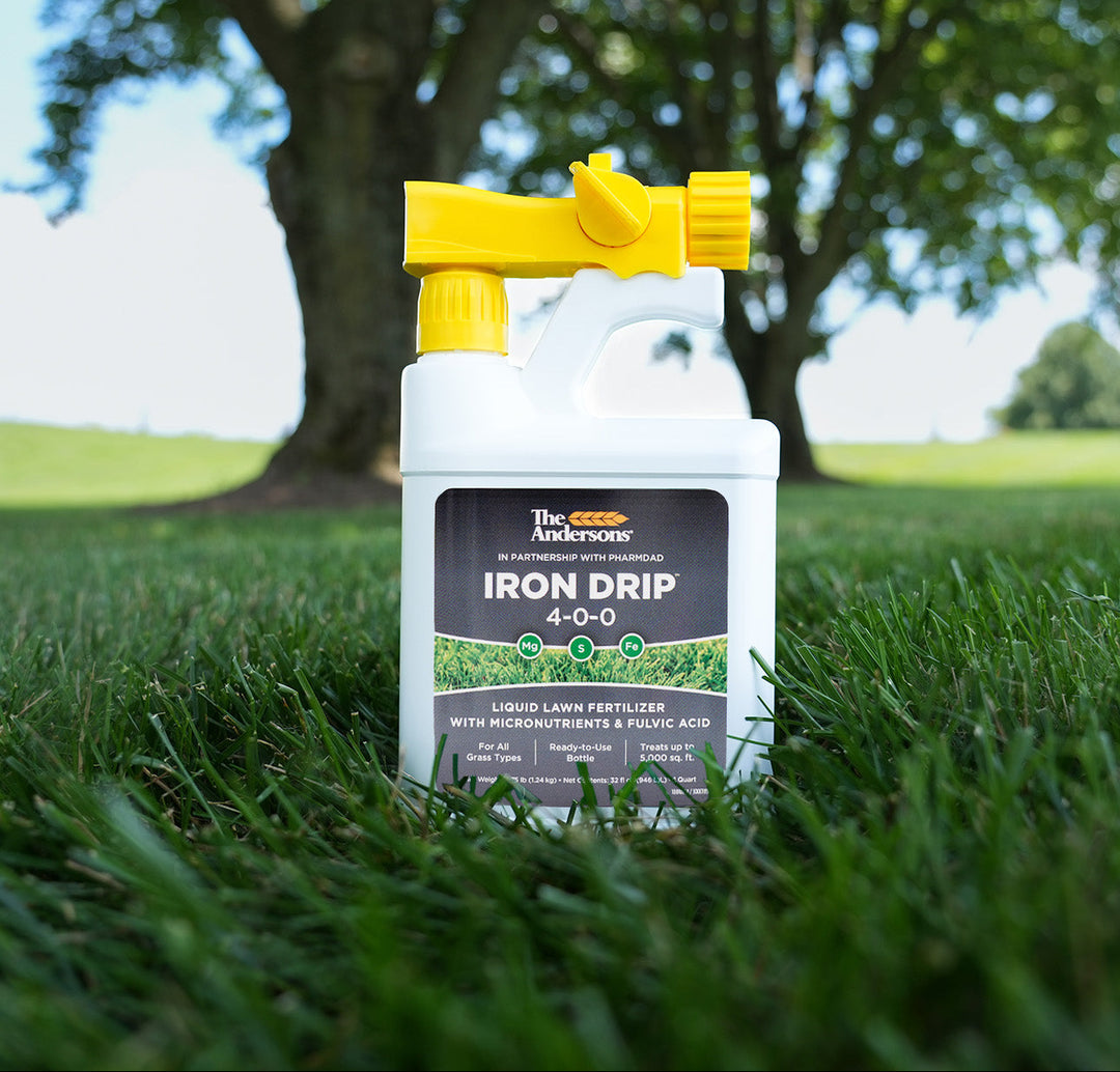 Iron Drip Fertilizer in Grass