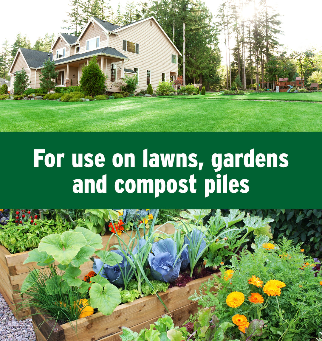 Lawn Alive 15-0-0 for use on lawns, gardens and compost piles