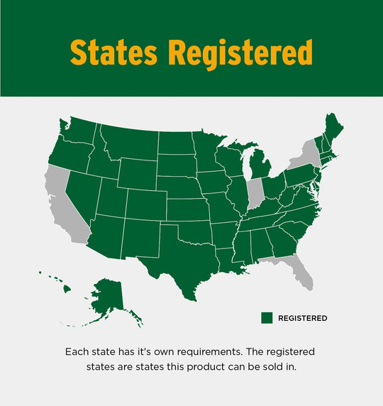 States Not Registered Map NY FL CA IN