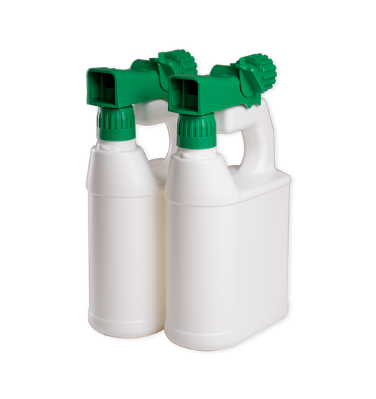 Two Green Spray Bottles